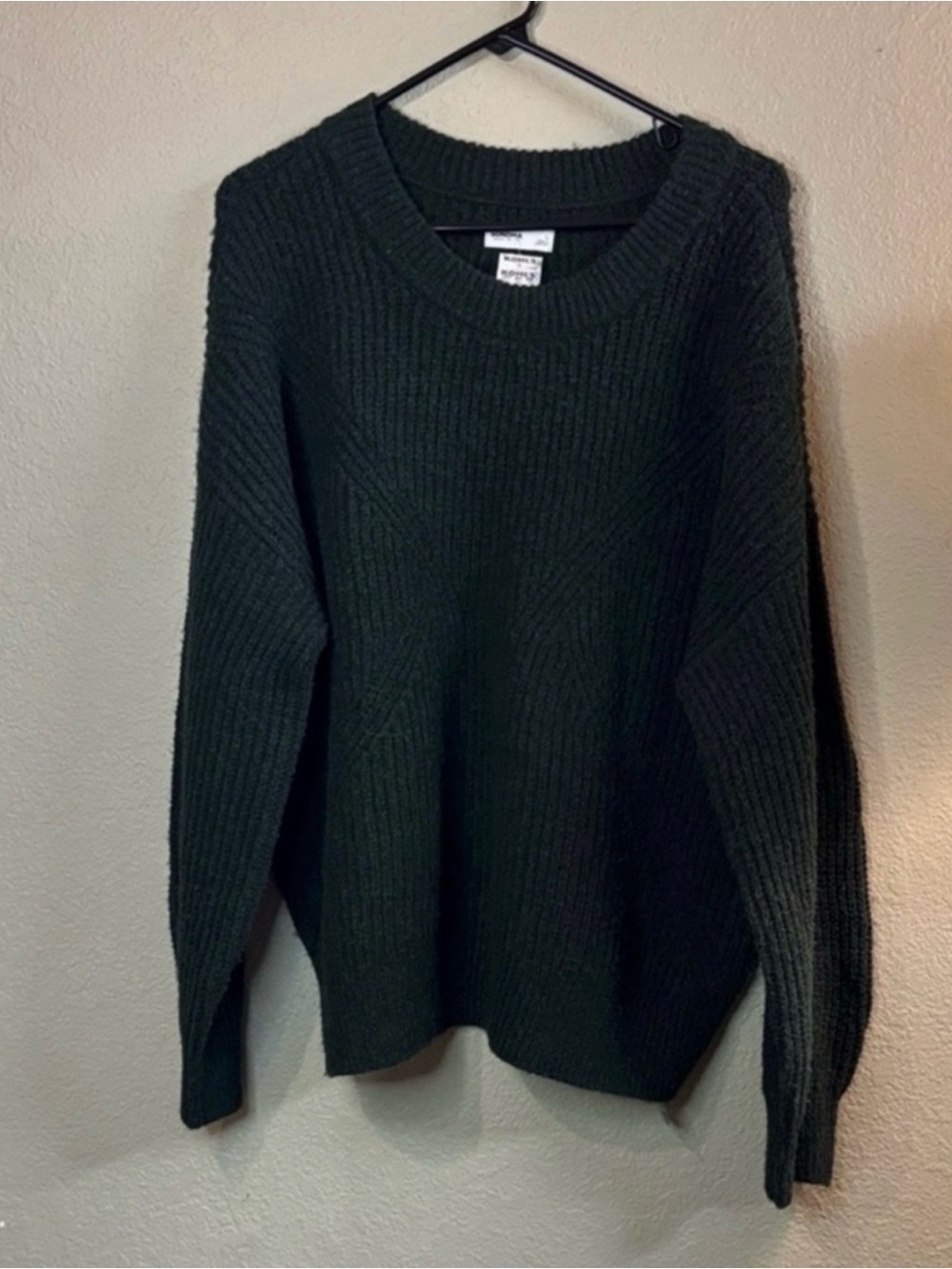 New Sonoma Sweater Women’s Green Crew Neck Long Sleeve Casual Preppy Sz Large
